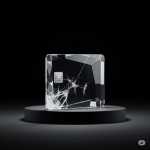 A conceptual image of a clear crystal credit card with internal fractures, symbolizing a financial product that appears pure but is fundamentally flawed.
